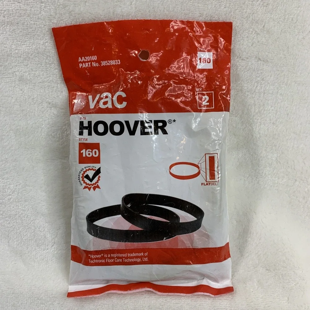 Hoover Windtunnel Vacuum Cleaner Belts 38528033 2-Pack Style 160 Genuine Open‎
